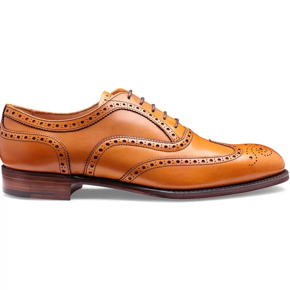 Cheaney Brogues | Arthur Iii Oxford Brogue In Light Chestnut Calf Leather