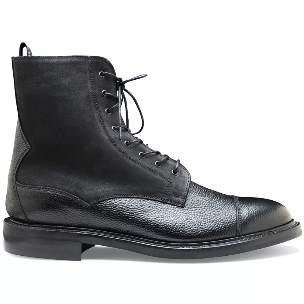 Cheaney Derby Boots | Banbury R Derby Boot In Black Grain/Black Coupe