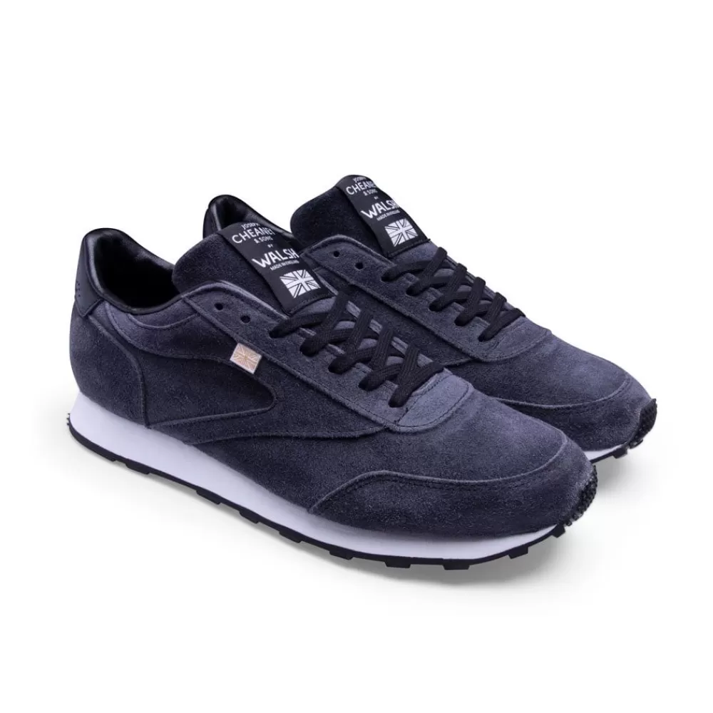 Cheaney X Walsh Trainers | Bannister Trainer In Blue Palio Suede