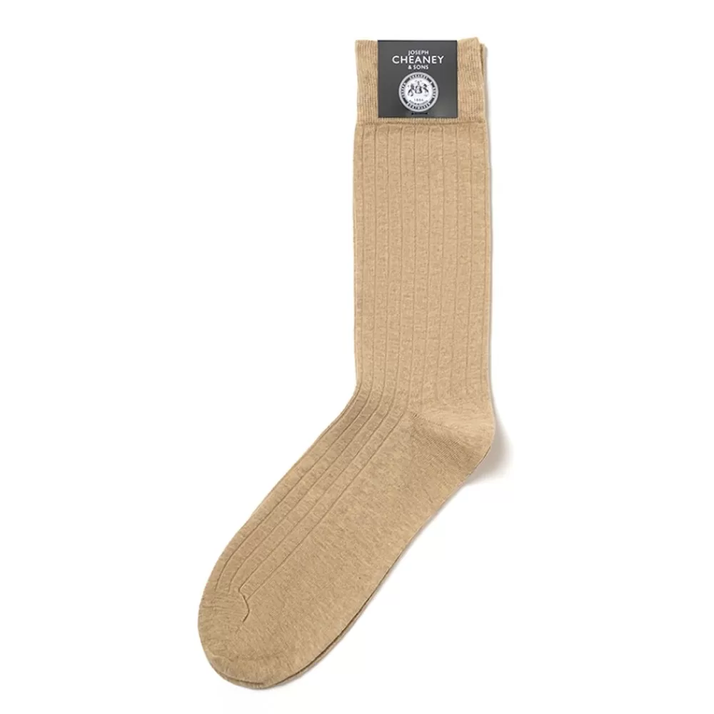 Corgi Socks | Brecon Camel Mens Cotton Socks