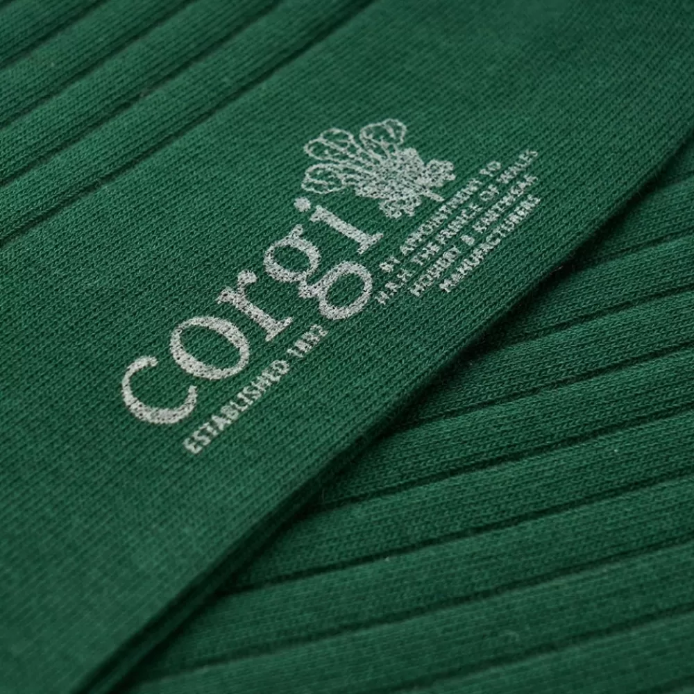 Corgi Socks | Brecon Green Mens Cotton Socks