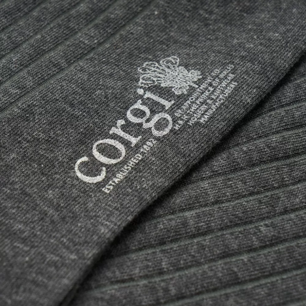 Corgi Socks | Brecon Grey Mens Cotton Socks
