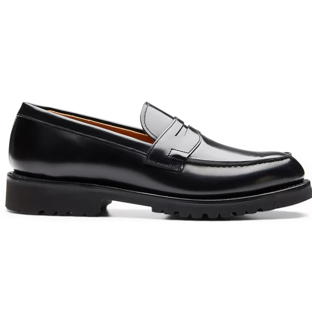Cheaney Loafers | Callie Gv Penny Loafer In Black Bookbinder Leather