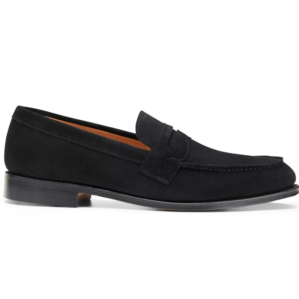 Cheaney Loafers | Carter Penny Loafer In Black Suede