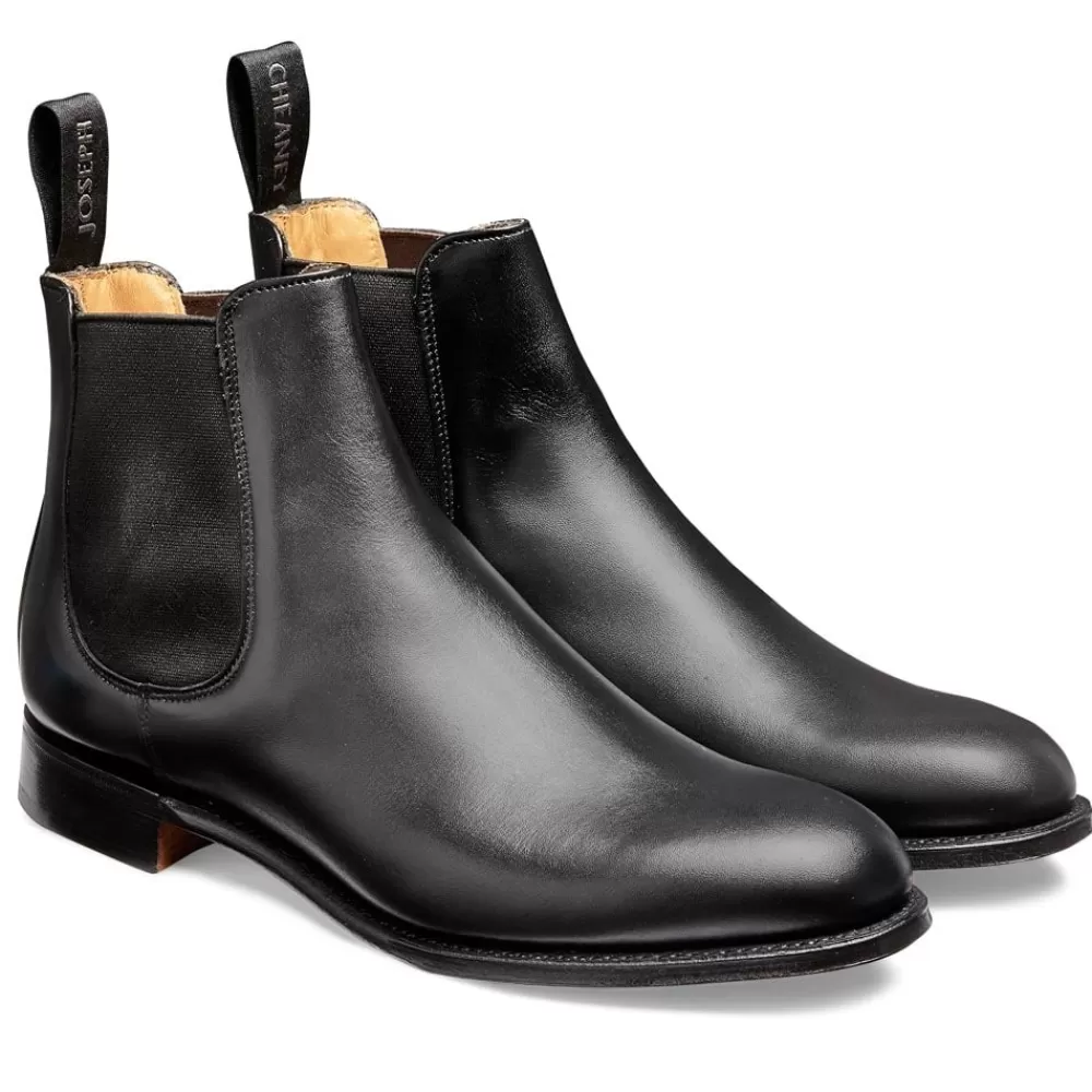Cheaney Chelsea Boots | Clara Chelsea Boot In Black Calf Leather