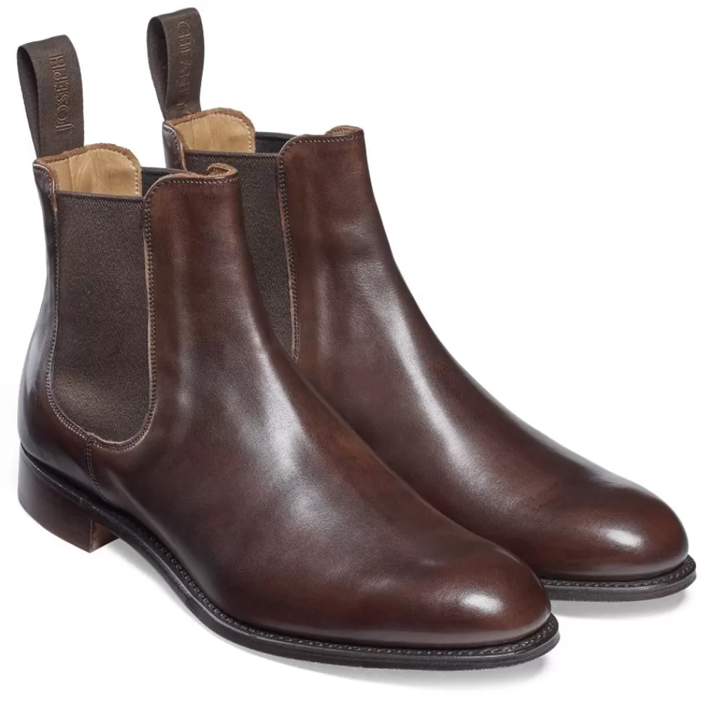 Cheaney Chelsea Boots | Clara Chelsea Boot In Mocha Calf Leather