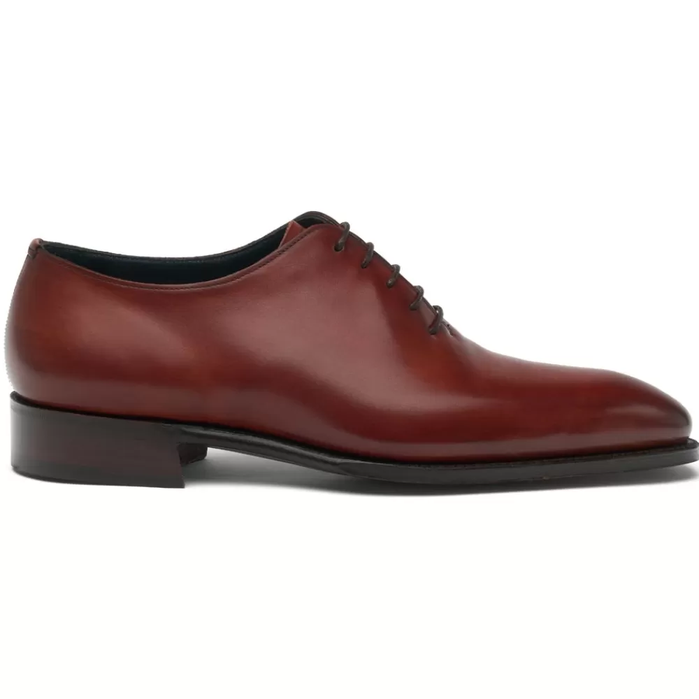 Cheaney Oxfords | Crowndale Wholecut Oxford In Dark Leaf Calf Leather