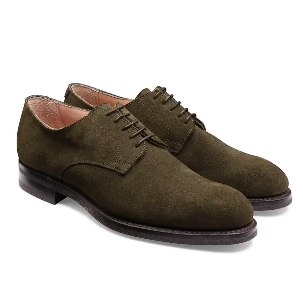 Cheaney Derbys | Dalby Derby In Hunting Green Eco-Buck Suede