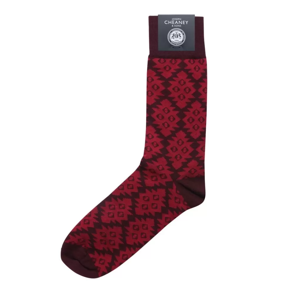 Corgi Socks | Diamond Pattern Port Mens Cotton Socks