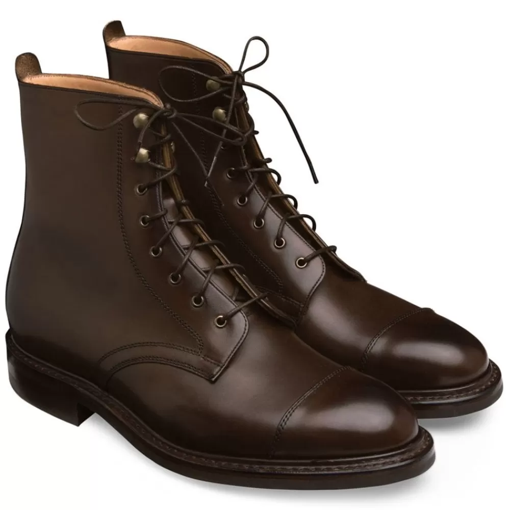 Cheaney Derby Boots | Elliott Ii R Capped Derby Boot In Mocha Calf Leather