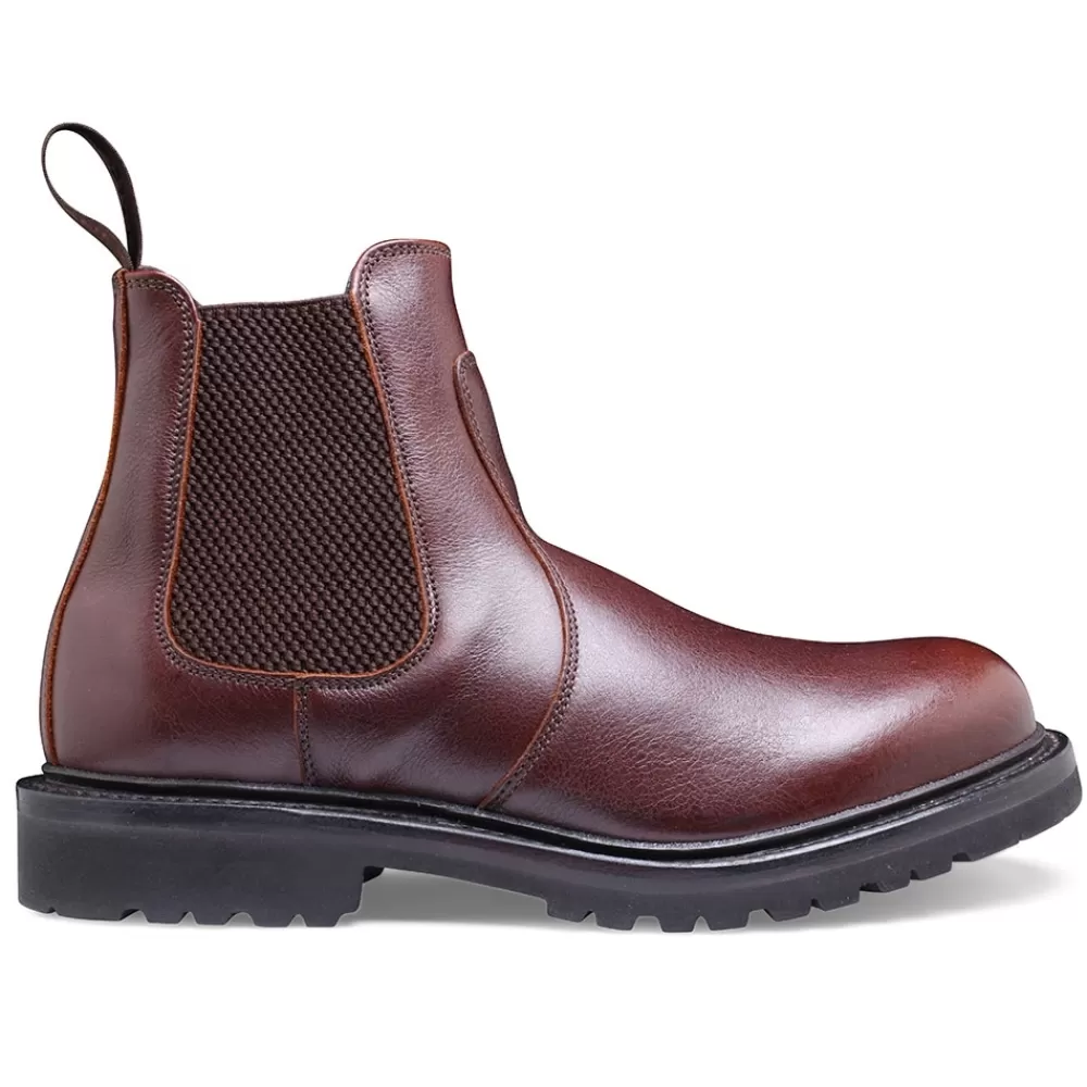 Cheaney Chelsea Boots | Ellis Gv Shearling Lined Chelsea Boot In Whiskey Kudu Leather
