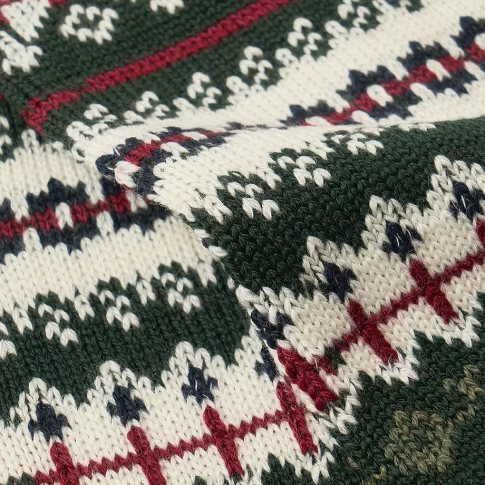 Corgi Socks | Festive Port/Green Merino Wool Unisex Socks
