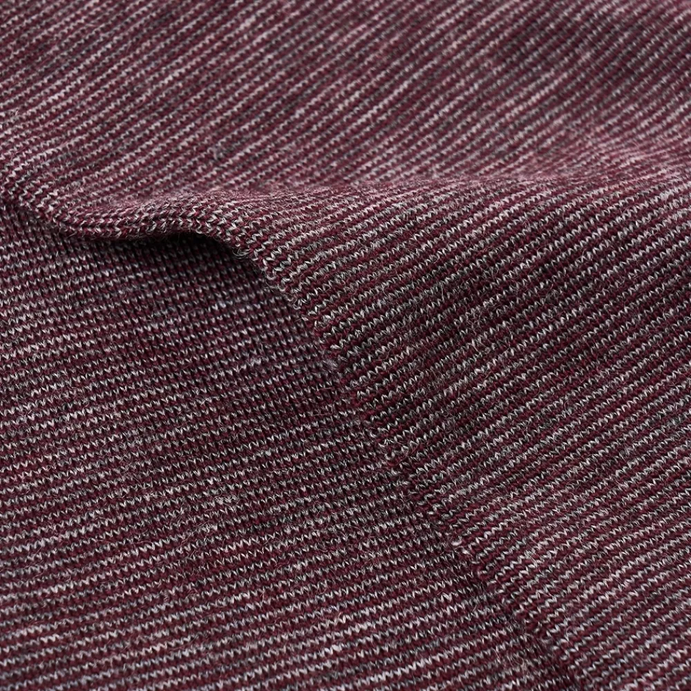 Corgi Socks | Fine Stripe Port/Grey Wool Socks