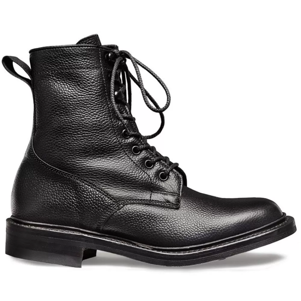 Cheaney Derby Boots | Florence R Shearling Lined Derby Boot In Black Grain Leather