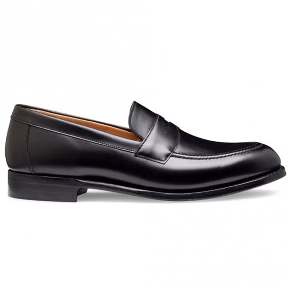 Cheaney Loafers | Hadley Penny Loafer In Black Calf Leather