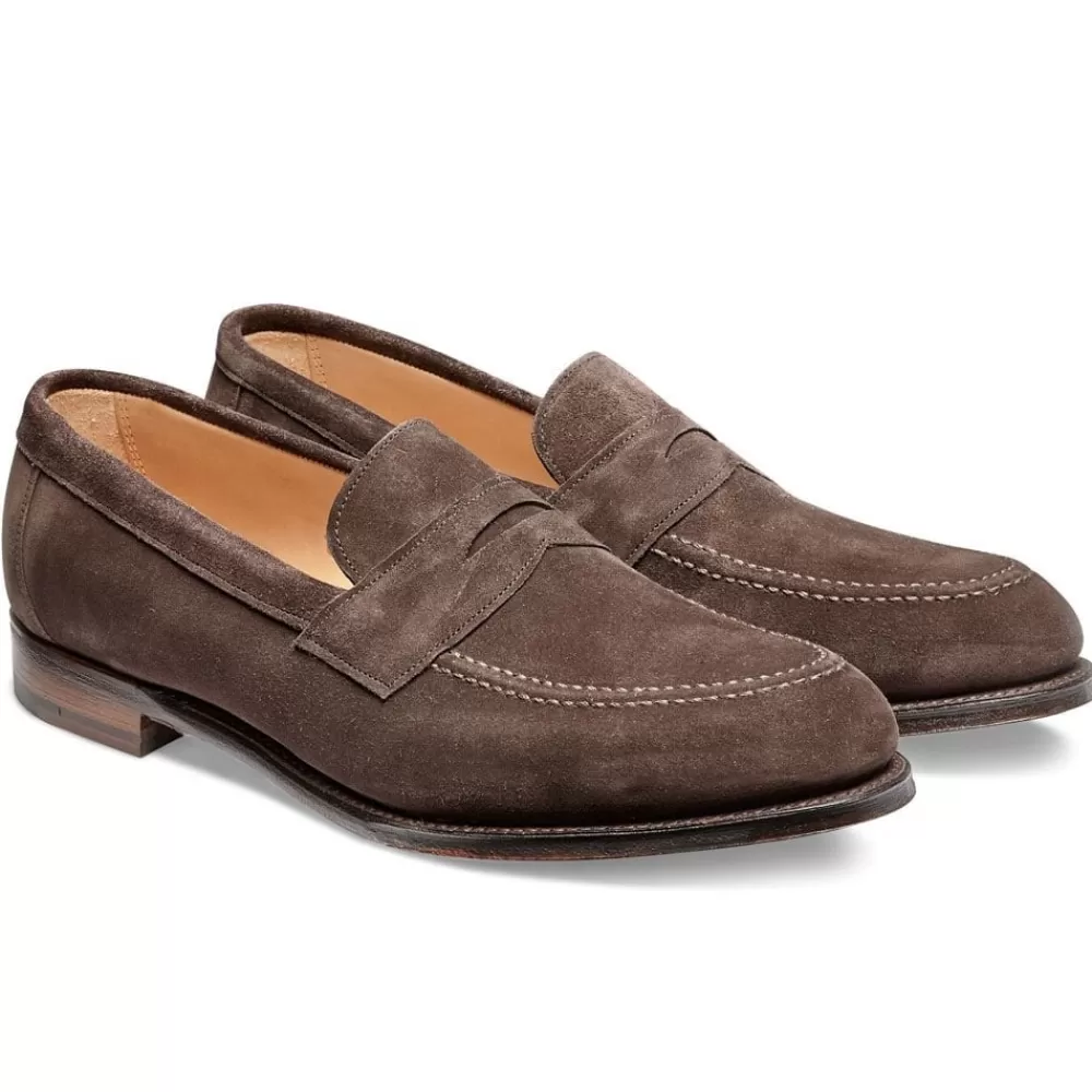 Cheaney Loafers | Hadley Penny Loafer In Brown Suede