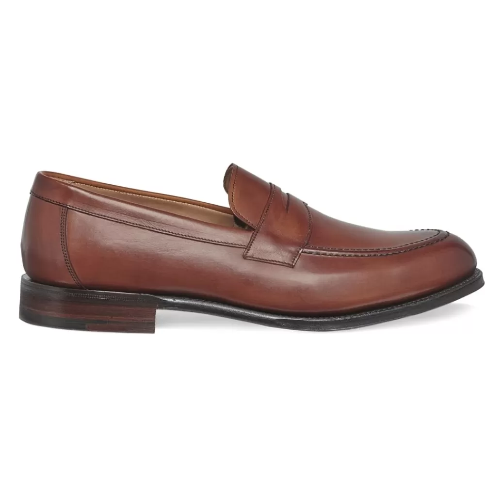 Cheaney Loafers | Hadley Penny Loafer In Dark Leaf Calf Leather