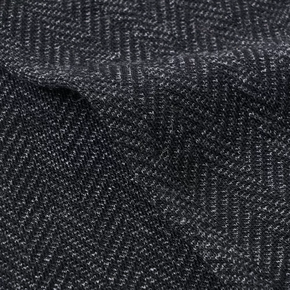 Corgi Socks | Herringbone Black Merino Wool Socks