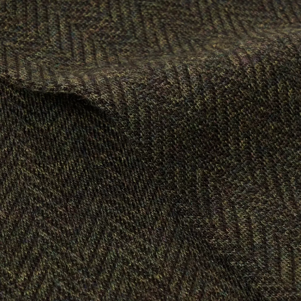 Corgi Socks | Herringbone Khaki Merino Wool Socks