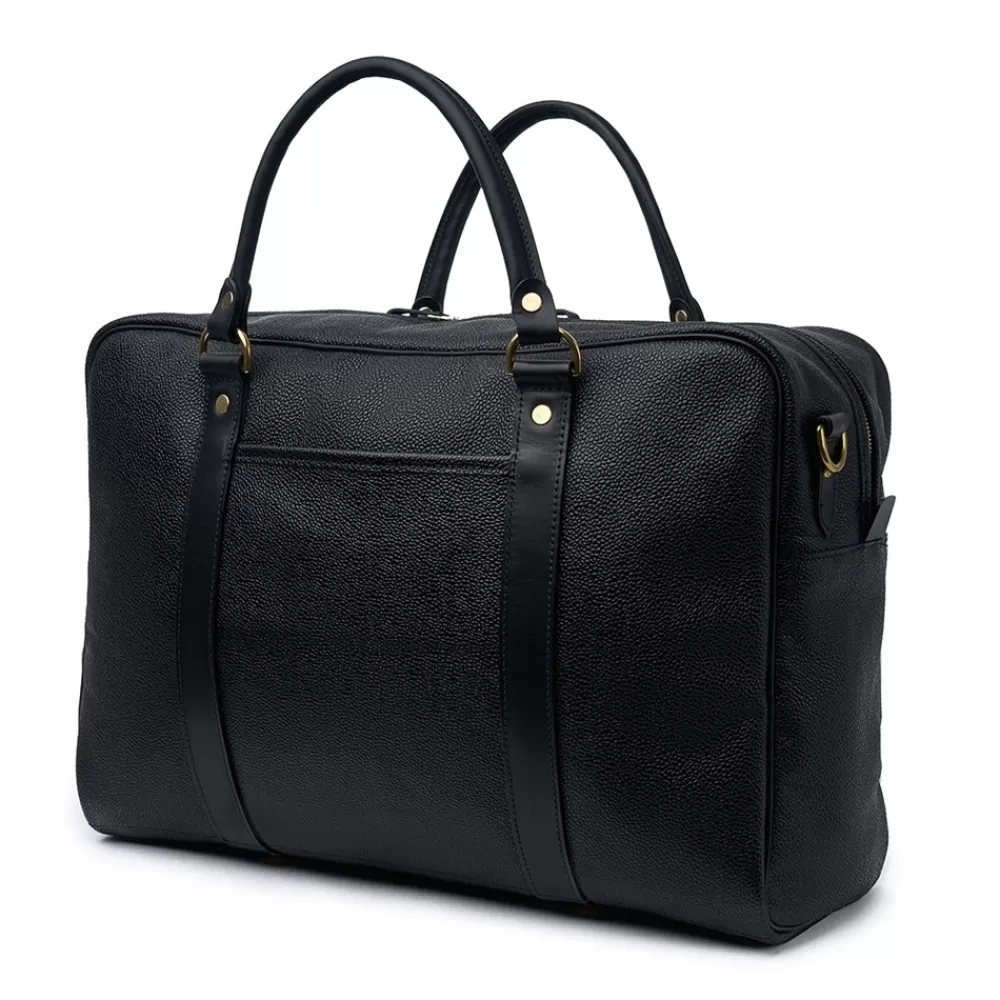 Croots X Cheaney Luggage & Bags | Holdall In Black Grain Leather