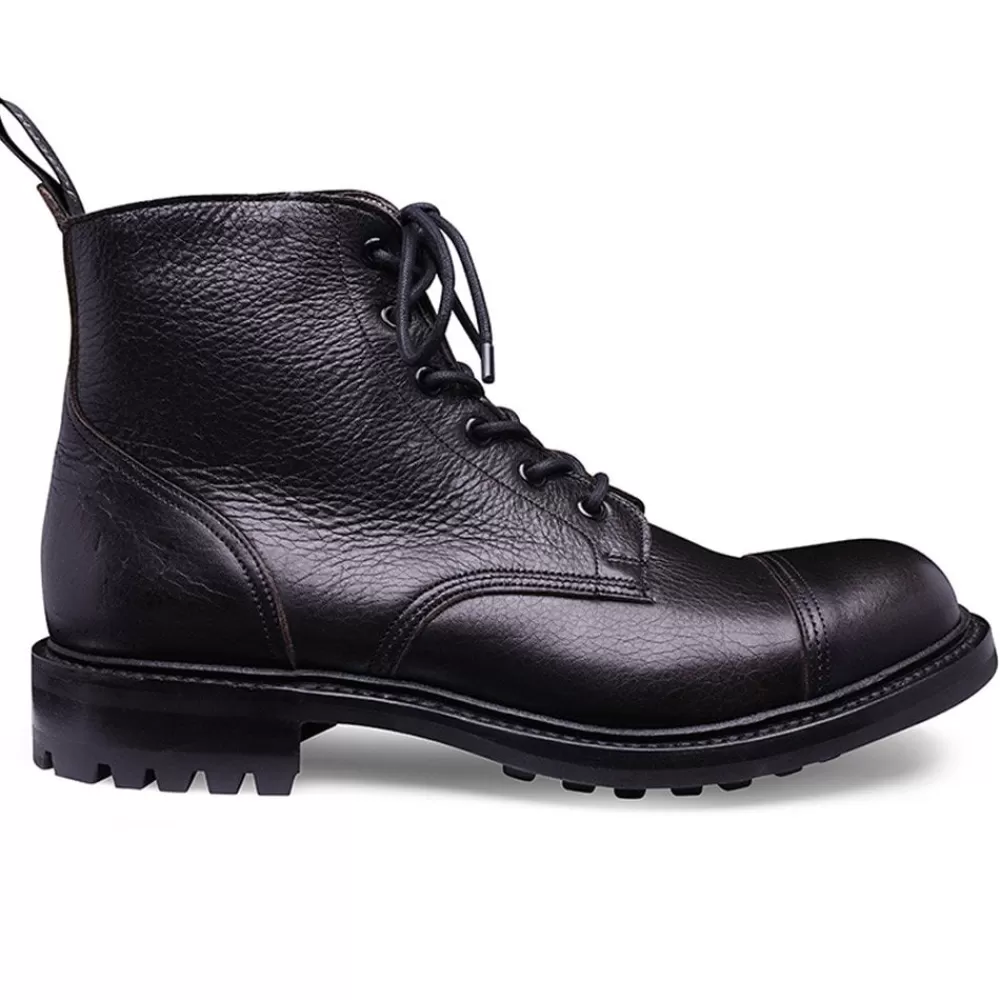 Cheaney Military Boots | Hurricane Ii C Derby Boot In Black Kudu Leather