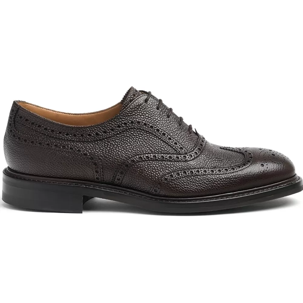 Cheaney Brogues | Hythe Ii R Wingcap Oxford Brogue In Walnut Grain Leather