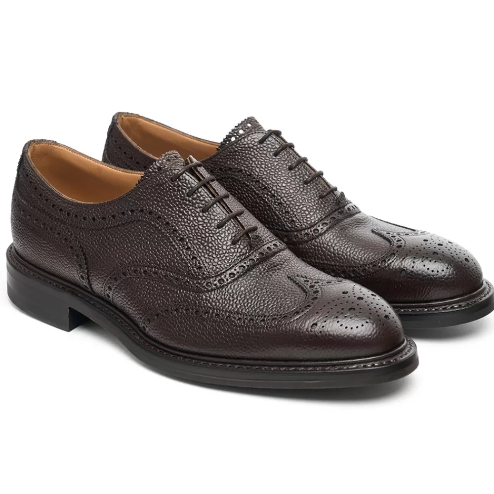 Cheaney Brogues | Hythe Ii R Wingcap Oxford Brogue In Walnut Grain Leather