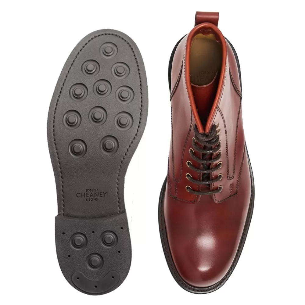 Cheaney Derby Boots | Jaxson Ii R Derby Boot In Dark Leaf Calf Leather