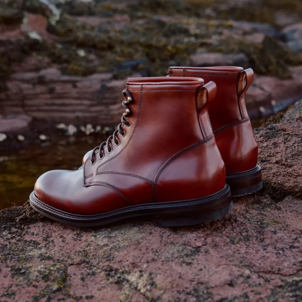 Cheaney Derby Boots | Jaxson Ii R Derby Boot In Dark Leaf Calf Leather
