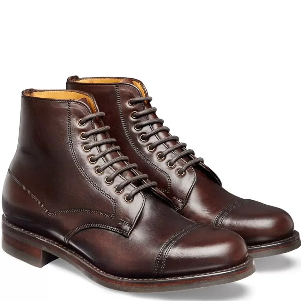 Cheaney Derby Boots | Jess Capped Derby Boot In Chicago Tan Chromexcel Leather