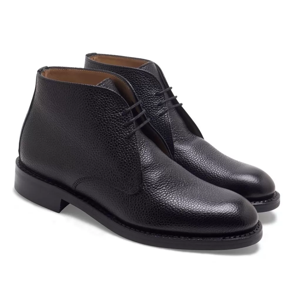 Cheaney Chukka Boots | Jessie R Chukka Boot In Black Grain Leather