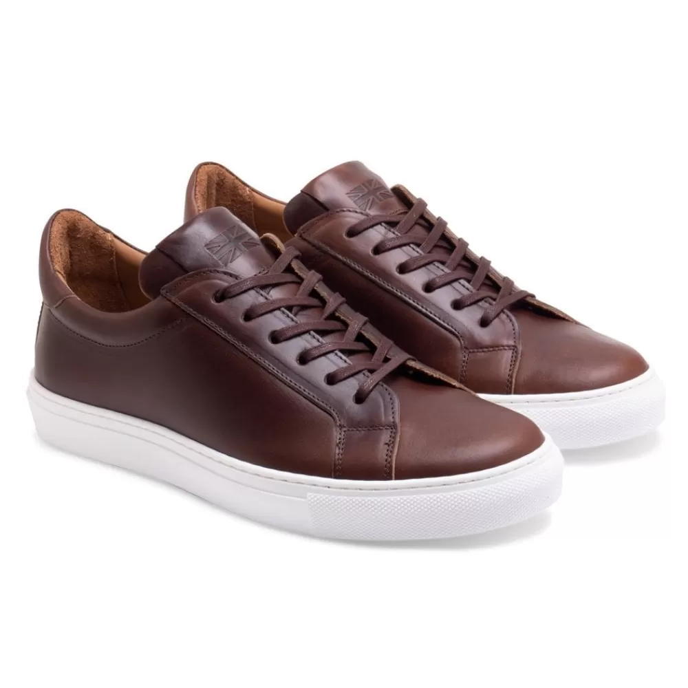 Cheaney X Goral Trainers | Kelham Trainer In Bourneville Chromexcel Leather