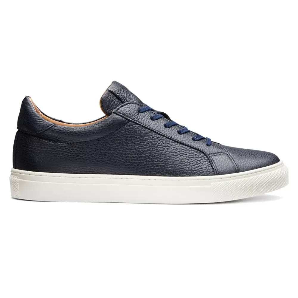 Cheaney X Goral Trainers | Kelham Trainer In Navy Grain Leather