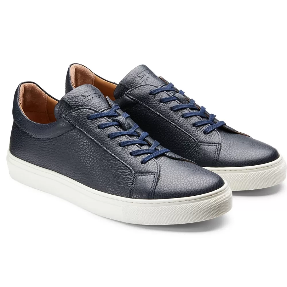 Cheaney X Goral Trainers | Kelham Trainer In Navy Grain Leather
