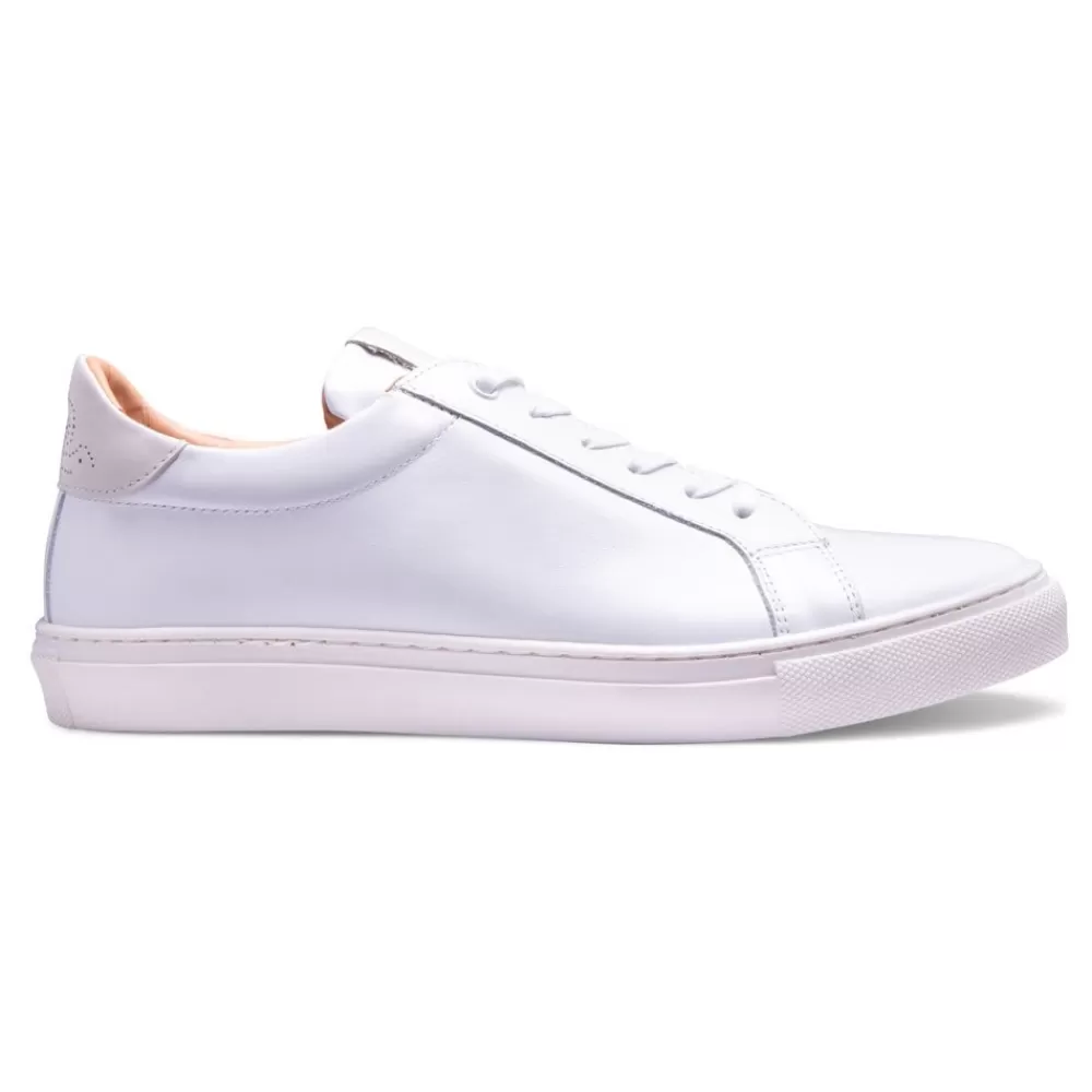 Cheaney X Goral Trainers | Kelham Trainer In White/Off White Leather