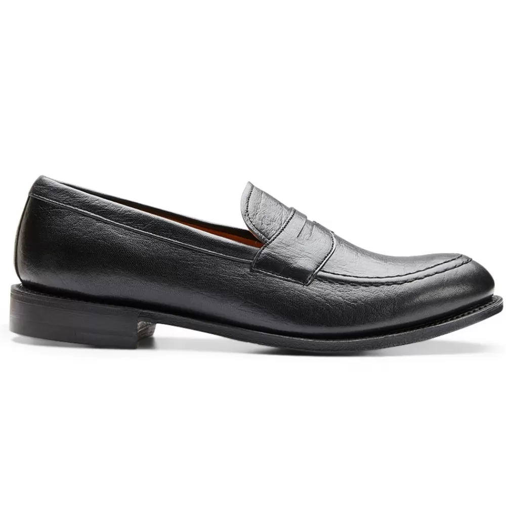 Cheaney Loafers | Kenmore Ef Penny Loafer In Black Deerskin Leather