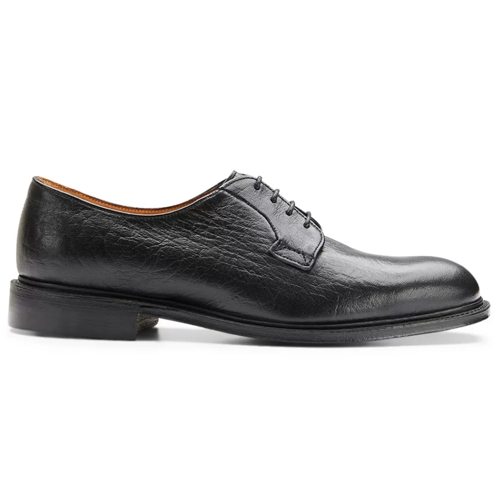 Cheaney Derbys | Kinloch Ef Derby In Black Deerskin Leather