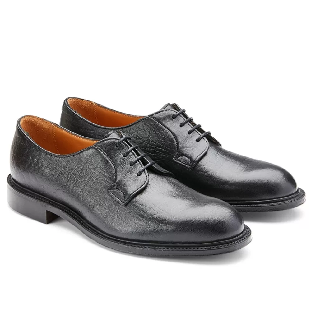 Cheaney Derbys | Kinloch Ef Derby In Black Deerskin Leather