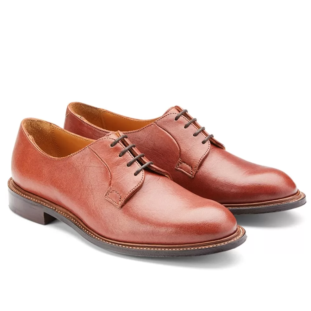 Cheaney Derbys | Kinloch Ef Derby In Tan Deerskin Leather