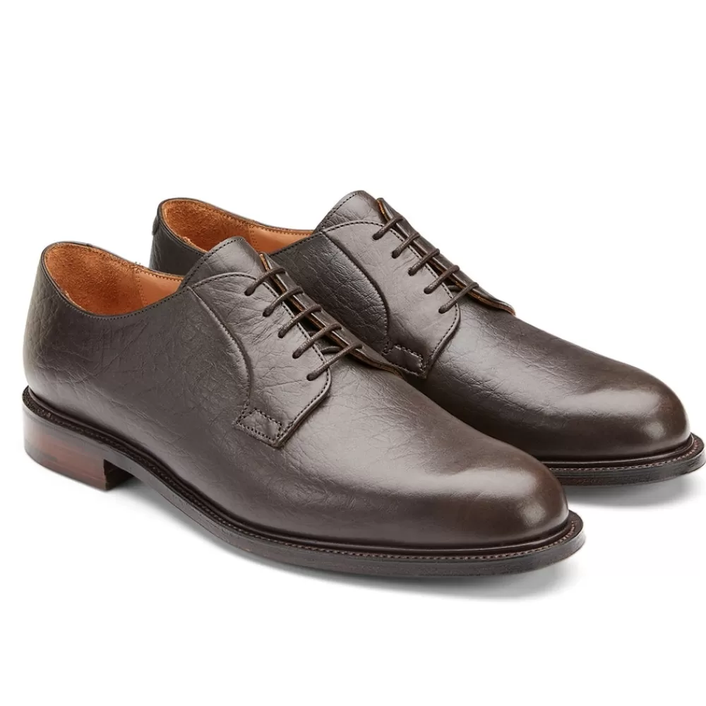 Cheaney Derbys | Kintyre Ef Derby In Dark Brown Deerskin