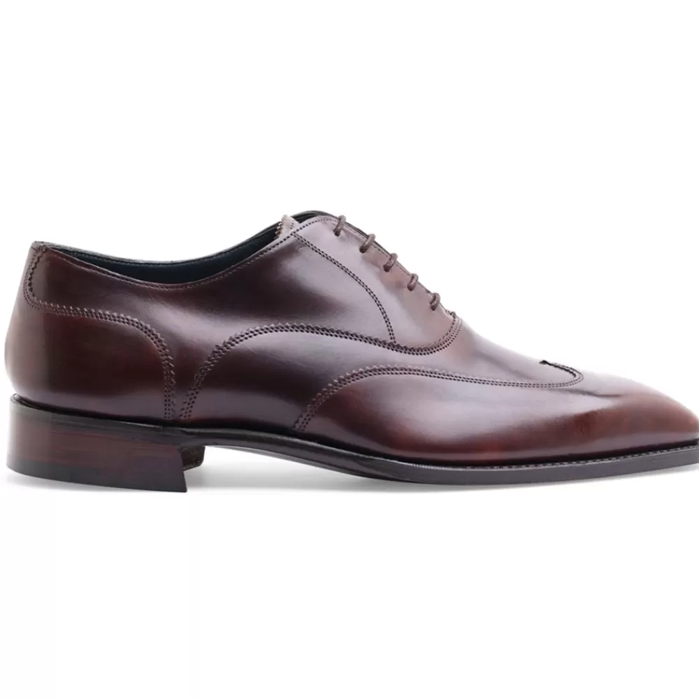 Cheaney Oxfords | Knightsbridge Oxford Austerity Brogue In Brown Museum Calf Leather
