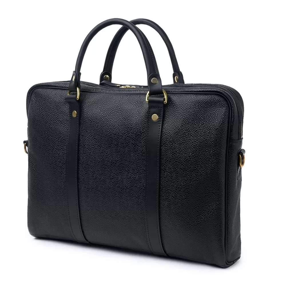 Croots X Cheaney Luggage & Bags | Laptop Bag In Black Grain Leather