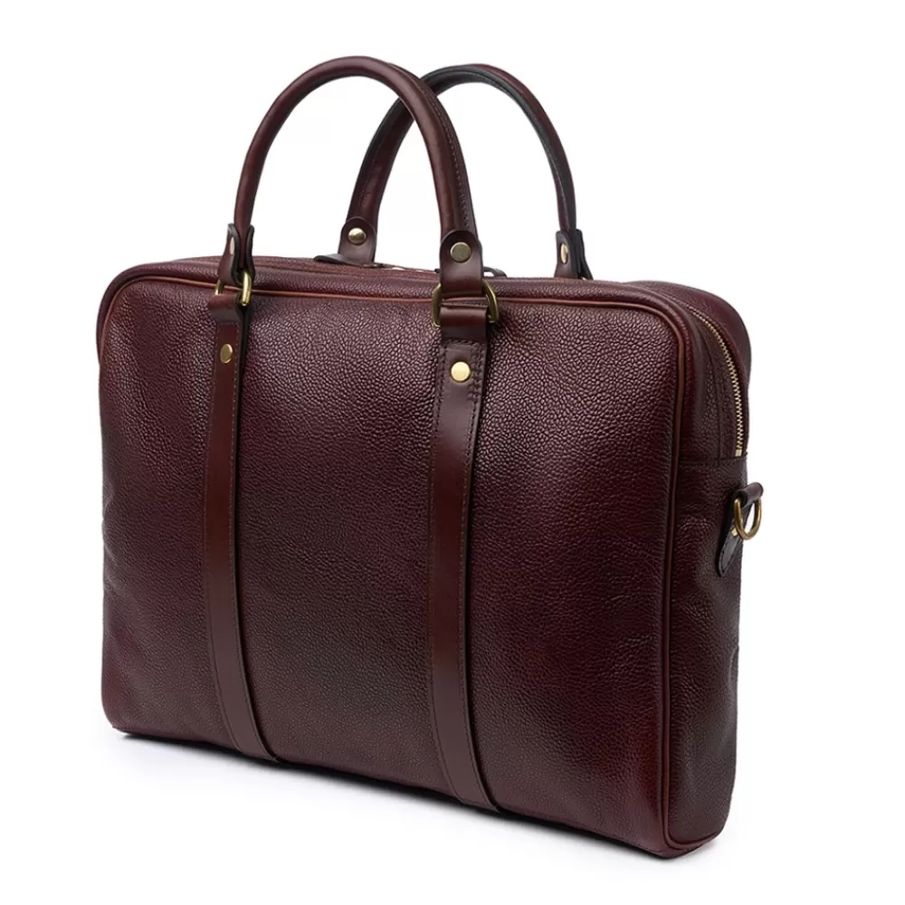 Croots X Cheaney Luggage & Bags | Laptop Bag In Burgundy Grain Leather