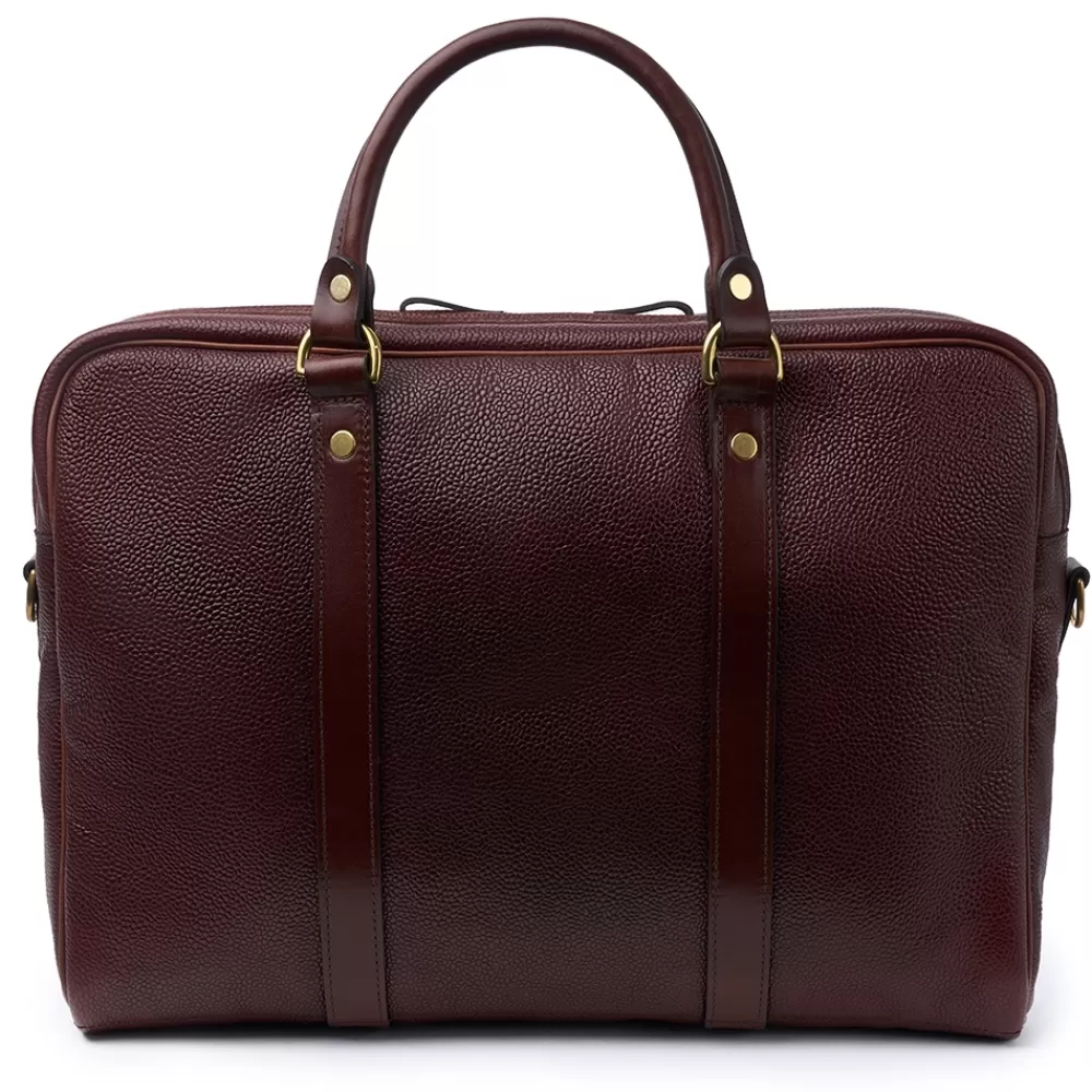 Croots X Cheaney Luggage & Bags | Laptop Bag In Burgundy Grain Leather