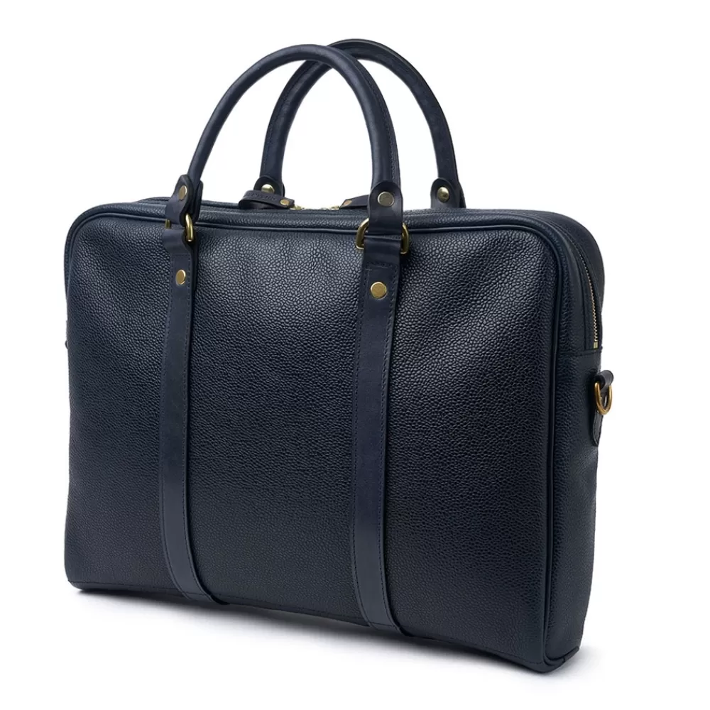 Croots X Cheaney Luggage & Bags | Laptop Bag In Navy Grain Leather
