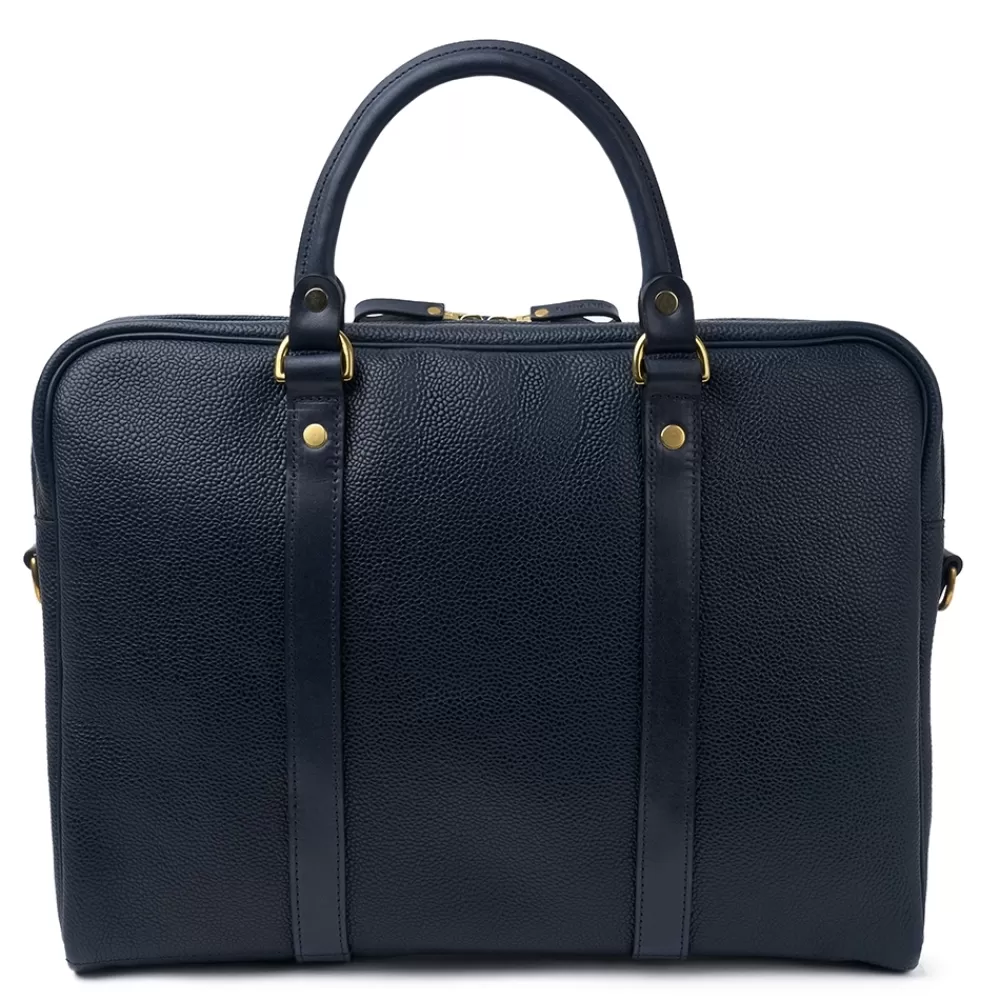 Croots X Cheaney Luggage & Bags | Laptop Bag In Navy Grain Leather