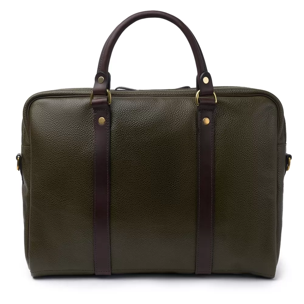 Croots X Cheaney Luggage & Bags | Laptop Bag In Olive Grain Leather