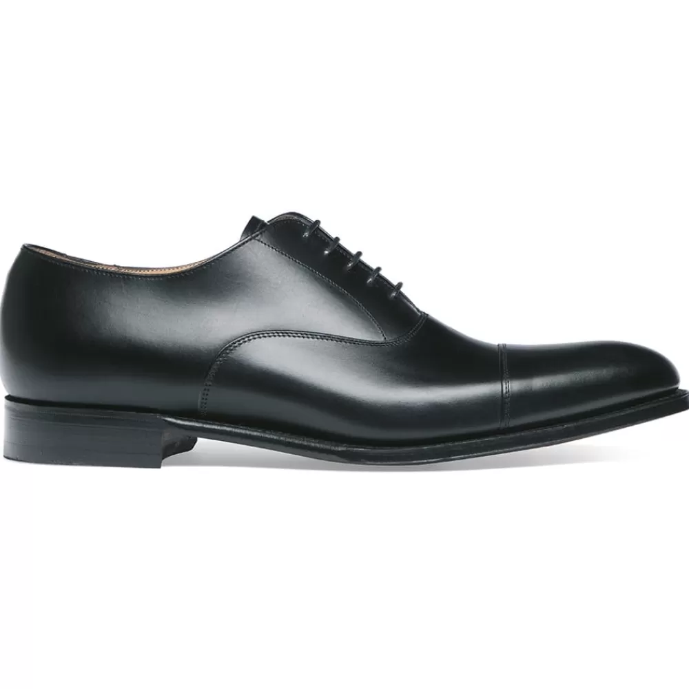 Cheaney Oxfords | Lime R Classic Oxford In Black Calf Leather | Rubber Sole