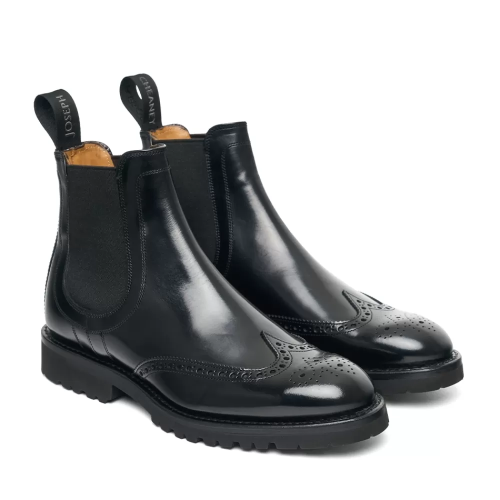 Cheaney Chelsea Boots | Mia Gv Chelsea Boot In Black Bookbinder Leather
