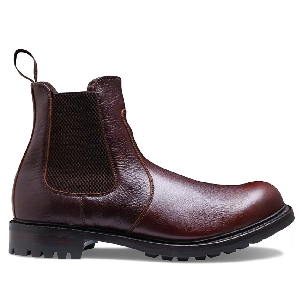 Cheaney Chelsea Boots | Mohawk C Shearling Lined Chelsea Boot In Whiskey Kudu Leather